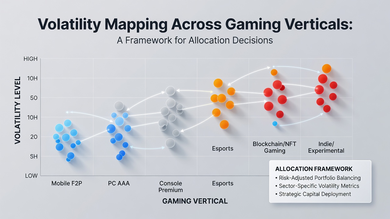 Chart illustrating allocation adjustments based on volatility indices across gaming verticals